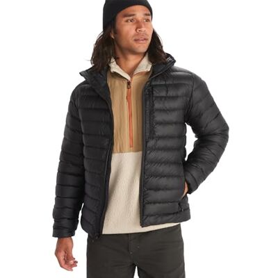M15896 Marmot Meżczyzni Highlander Hoody, Ciepła Kurtka Puchowa, Ocieplana Kurtka Zimowa z Kapturem, Oddychająca, Lekka Kurtka Outdoorowa, Wiatroszczelna, Black, m M15896 Marmot Meżczyzni Highlander Hoody, Ciepła Kurtka Puchowa, Ocieplana Kurtka Zimowa z Kapturem, Oddychająca, Lekka Kurtka Outdoorowa, Wiatroszczelna, Black, m