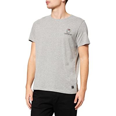 20713143 Blend Męski t-shirt Xmas Regular Fit, 200274/Stone Mix, S 20713143 Blend Męski t-shirt Xmas Regular Fit, 200274/Stone Mix, S