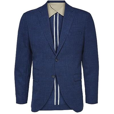 16078221 Selected Męska marynarka Slhslim-Oasis Blue BLZ B Noos, Niebieski kombi, 54 16078221 Selected Męska marynarka Slhslim-Oasis Blue BLZ B Noos, Niebieski kombi, 54