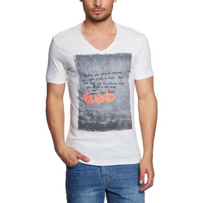 412810 Blend T-shirt męski , biały (5), 54 PL 412810 Blend T-shirt męski , biały (5), 54 PL