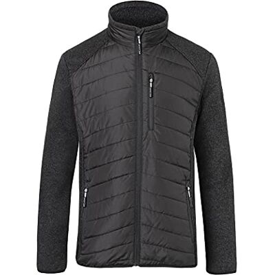 KÜBLER Workwear KÜBLER Bodyforce zimowa kurtka robocza softshell, czarna/chabrowa KÜBLER Workwear KÜBLER Bodyforce zimowa kurtka robocza softshell, czarna/chabrowa