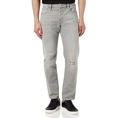 51001-D324-D901 G-STAR 3301 Slim Jeans Dżins Mężczyźni, Szary (Sun Faded Ripped Skyrocket ), 26W / 32L 51001-D324-D901 G-STAR 3301 Slim Jeans Dżins Mężczyźni, Szary (Sun Faded Ripped Skyrocket ), 26W / 32L