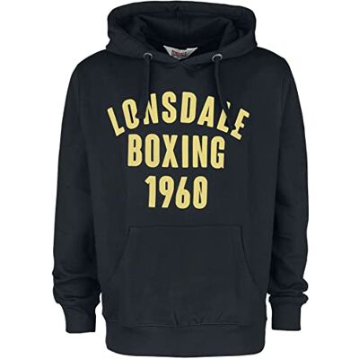 117304 Lonsdale bluza męska buckhaven, Black/Yellow, S 117304 Lonsdale bluza męska buckhaven, Black/Yellow, S