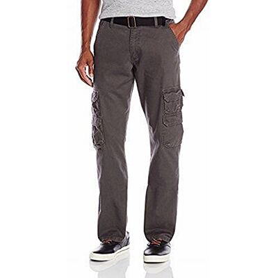 ZM6BLAH Wrangler Authentics Męskie spodnie cargo z Twill Relaxed Fit (Logan), luźne spodnie, Antracytowy korpus, 34W / 34L ZM6BLAH Wrangler Authentics Męskie spodnie cargo z Twill Relaxed Fit (Logan), luźne spodnie, Antracytowy korpus, 34W / 34L