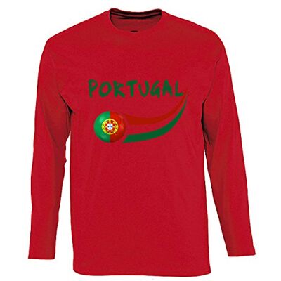 5060542521819 Supportershop T-Shirt męski Portugalia L/S czerwony czerwony M 5060542521819 Supportershop T-Shirt męski Portugalia L/S czerwony czerwony M