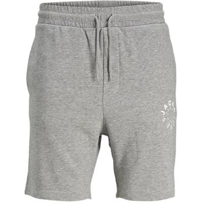 12243359-4376809 JACK&JONES PLUS Męskie szorty dresowe Jpstwarrior, jasnoszary melanżowy, 48 12243359-4376809 JACK&JONES PLUS Męskie szorty dresowe Jpstwarrior, jasnoszary melanżowy, 48