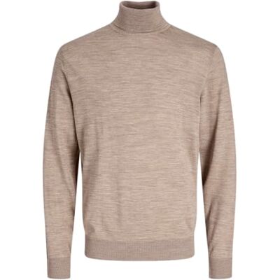 12216829-4817712 JACK & JONES Jprccmerino Knit Roll Neck Sn, Greige, M 12216829-4817712 JACK & JONES Jprccmerino Knit Roll Neck Sn, Greige, M