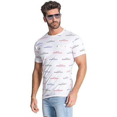 GKM005411 Gianni Kavanagh White Attitude Allover koszulka męska T-Shirt, Biały, L GKM005411 Gianni Kavanagh White Attitude Allover koszulka męska T-Shirt, Biały, L