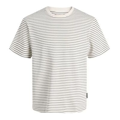 12288015-4889789 JACK & JONES Jjedover Striped Tee SS Crew Neck Sn, Antique White, XXL 12288015-4889789 JACK & JONES Jjedover Striped Tee SS Crew Neck Sn, Antique White, XXL