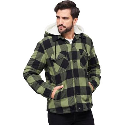3172 Brandit Męska kurtka z kapturem, czarna/oliwkowa, 4XL 3172 Brandit Męska kurtka z kapturem, czarna/oliwkowa, 4XL