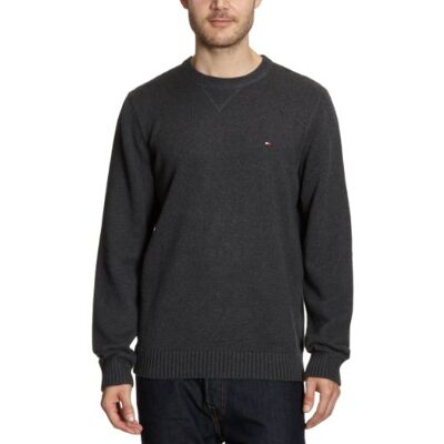 857803347 / TOMMY PREP C-NK CF Tommy Hilfiger Męski sweter , szary (Charcoal Heather), 50 857803347 / TOMMY PREP C-NK CF Tommy Hilfiger Męski sweter , szary (Charcoal Heather), 50