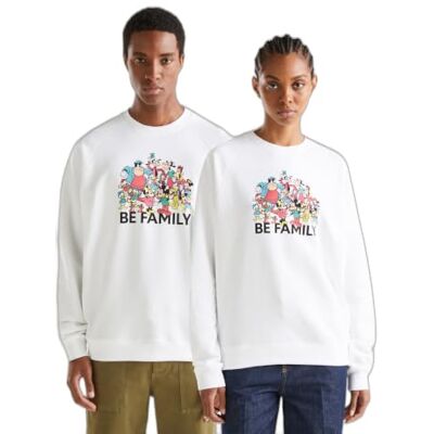 3J68U1077 United Colors of Benetton Koszulka G/C M/L, Biały 101, XL 3J68U1077 United Colors of Benetton Koszulka G/C M/L, Biały 101, XL