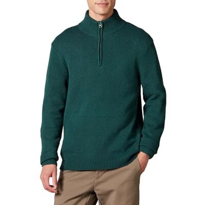 AE-M-F20-SWT-108-GrnFG-XX-Large Amazon Essentials Męski sweter z długim rękawem, miękki w dotyku, zamek błyskawiczny, zielony (Forest Green), XXL AE-M-F20-SWT-108-GrnFG-XX-Large Amazon Essentials Męski sweter z długim rękawem, miękki w dotyku, zamek błyskawiczny, zielony (Forest Green), XXL