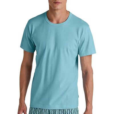 14088 Calida RMX Sleep T-Shirt męski, ze 100% bawełny ekologicznej, zielono-niebieski, 56 14088 Calida RMX Sleep T-Shirt męski, ze 100% bawełny ekologicznej, zielono-niebieski, 56