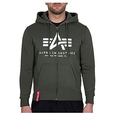 178325-142 ALPHA INDUSTRIES Męska bluza z kapturem Basic Zip Hoody, ciemnooliwkowy, XL 178325-142 ALPHA INDUSTRIES Męska bluza z kapturem Basic Zip Hoody, ciemnooliwkowy, XL