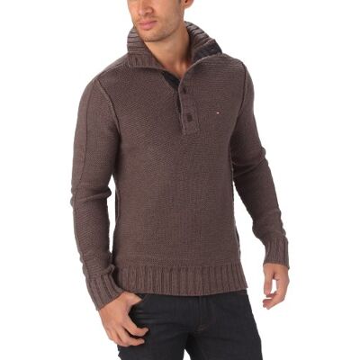 Tear Tn Sweater L/S Tommy Jeans Męski długi regularny sweter, Brązowy (209 Cocoa Hthr), 48 Tear Tn Sweater L/S Tommy Jeans Męski długi regularny sweter, Brązowy (209 Cocoa Hthr), 48