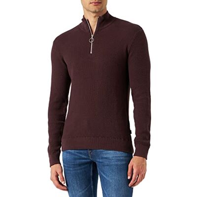 20503972 CASUAL FRIDAY Męski sweter Karlo Structured z zamkiem błyskawicznym, 191619/Fudge, L 20503972 CASUAL FRIDAY Męski sweter Karlo Structured z zamkiem błyskawicznym, 191619/Fudge, L