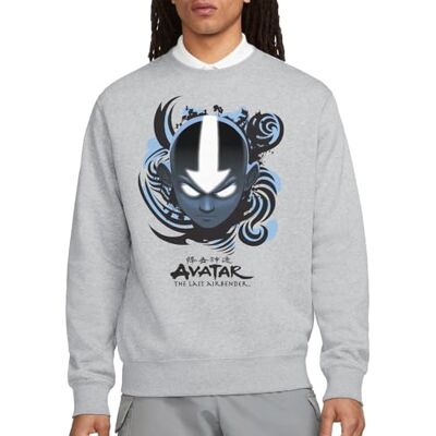NICK222-UKAS-02 Avatar The Last Airbender Airbender niebiesko-czarna bluza Kanji Crew, Athletic Heather, XL, Athletic Heather, XL NICK222-UKAS-02 Avatar The Last Airbender Airbender niebiesko-czarna bluza Kanji Crew, Athletic Heather, XL, Athletic Heather, XL