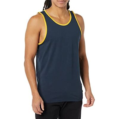 AE1816884-Navy/Yellow-X-Large Amazon Essentials Men's Koszulka typu tank top slim fit, Granatowy/Żółty, XL AE1816884-Navy/Yellow-X-Large Amazon Essentials Men's Koszulka typu tank top slim fit, Granatowy/Żółty, XL