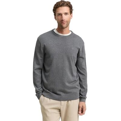 1039810 TOM TAILOR Sweter męski, 38679 Classic Dark Grey Melange, XS 1039810 TOM TAILOR Sweter męski, 38679 Classic Dark Grey Melange, XS