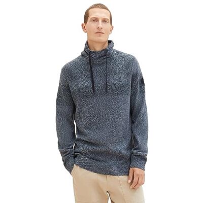 1038247 TOM TAILOR sweter męski, 32741 Green Blue Mouline, S 1038247 TOM TAILOR sweter męski, 32741 Green Blue Mouline, S