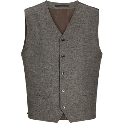 12262201 Jack & Jones Jprwinter Twill Waistcoat, Slate Black/Fit: slim fit, 48 12262201 Jack & Jones Jprwinter Twill Waistcoat, Slate Black/Fit: slim fit, 48