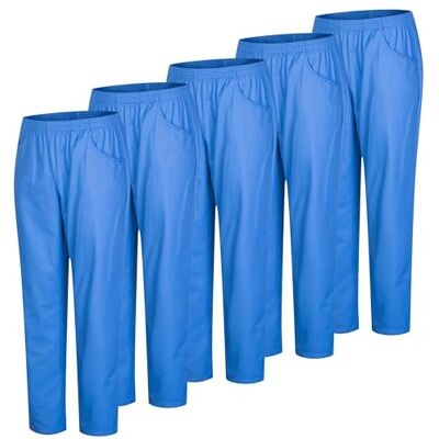 BZ-5-8312 Opakowanie 5 sztuk Sanitarne SPODNIE Unisex Elastyczna talia Mundury sanitarne 5-8312, Błękitny, XS BZ-5-8312 Opakowanie 5 sztuk Sanitarne SPODNIE Unisex Elastyczna talia Mundury sanitarne 5-8312, Błękitny, XS