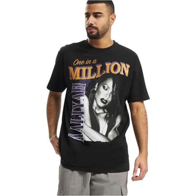 MT1830 Mister Tee Męski T-shirt Aaliyah One in A milion Oversize Tee T-Shirt, czarny, XS MT1830 Mister Tee Męski T-shirt Aaliyah One in A milion Oversize Tee T-Shirt, czarny, XS
