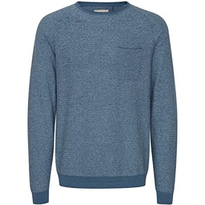 20714341 Blend Męski sweter Knit, 184025/niebieski (Copen Blue), L 20714341 Blend Męski sweter Knit, 184025/niebieski (Copen Blue), L