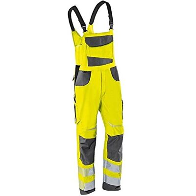 KÜBLER Workwear Kübler 32078340-3497-46 spodnie ogrodniczki Reflectiq PSA 2, żółty ostrzegawczy/antracyt, 46 KÜBLER Workwear Kübler 32078340-3497-46 spodnie ogrodniczki Reflectiq PSA 2, żółty ostrzegawczy/antracyt, 46