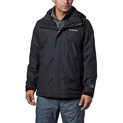 1800662 Columbia wodoodporna kurtka przeciwdeszczowa dla mężczyzn, Bugaboo II Fleece Interchange, nylon, czarna (czarna), S 1800662 Columbia wodoodporna kurtka przeciwdeszczowa dla mężczyzn, Bugaboo II Fleece Interchange, nylon, czarna (czarna), S
