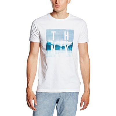 887878951-501 Tommy Hilfiger Męski T-shirt AMOS TEE S/S RF, jednokolorowy, szary (CLOUD HTR 501), S 887878951-501 Tommy Hilfiger Męski T-shirt AMOS TEE S/S RF, jednokolorowy, szary (CLOUD HTR 501), S