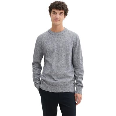 1042509 TOM TAILOR Denim Sweter męski, 36241 Navy White Mouline, XS 1042509 TOM TAILOR Denim Sweter męski, 36241 Navy White Mouline, XS