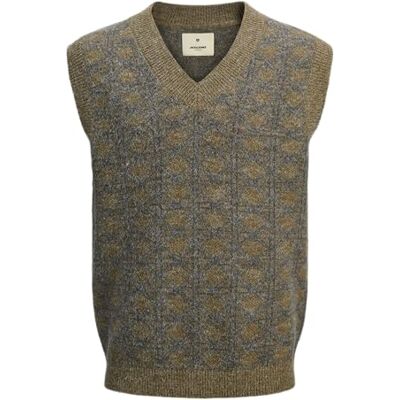 12283000-4825512 JACK & JONES Jprblukyle Knit Vest, szary (Moonstruck), M 12283000-4825512 JACK & JONES Jprblukyle Knit Vest, szary (Moonstruck), M