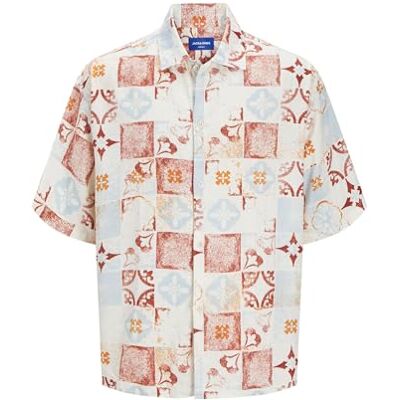 12277649-4762165 JACK & JONES Jorhydra AOP koszulka męska Ss Pls, Cloud Dancer, 4XL 12277649-4762165 JACK & JONES Jorhydra AOP koszulka męska Ss Pls, Cloud Dancer, 4XL