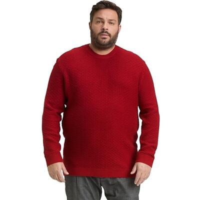 1050708 TOM TAILOR Plussize sweter męski, 10814 Coach Red, 3XL Duże rozmiary 1050708 TOM TAILOR Plussize sweter męski, 10814 Coach Red, 3XL Duże rozmiary
