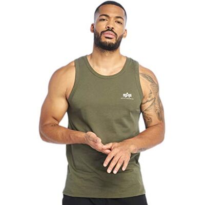 196541-142 Alpha Industries Small Logo Tank dla mężczyzn Dark Olive 196541-142 Alpha Industries Small Logo Tank dla mężczyzn Dark Olive