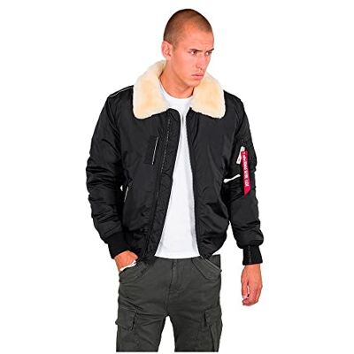 143104-461 Alpha Industries Injector III Bomber Jacket dla mężczyzn Black/Beige 143104-461 Alpha Industries Injector III Bomber Jacket dla mężczyzn Black/Beige