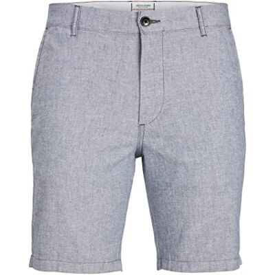12235793 JACK & JONES PLUS Men's JPSTDAVE JJLINEN szorty AKM PS chinosy, niebieski indygo/szczegóły: SOLID, 46, Niebieski indygo/szczegóły: pojedynczy, 46 12235793 JACK & JONES PLUS Men's JPSTDAVE JJLINEN szorty AKM PS chinosy, niebieski indygo/szczegóły: SOLID, 46, Niebieski indygo/szczegóły: pojedynczy, 46