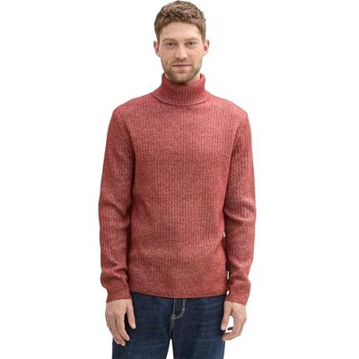 1043347 TOM TAILOR Sweter męski, 36327 Dark Burgundy Red White Core, XL 1043347 TOM TAILOR Sweter męski, 36327 Dark Burgundy Red White Core, XL