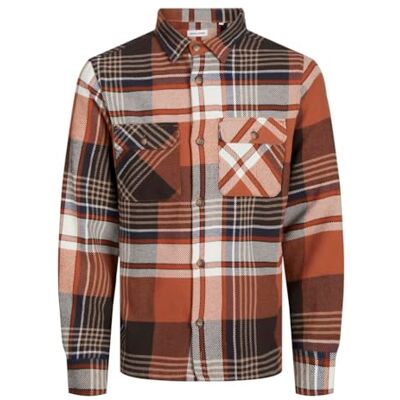 12261170 Jack & Jones JJdarren flanelowa koszulka z krótkim rękawem LS, Mocha Bisque., S 12261170 Jack & Jones JJdarren flanelowa koszulka z krótkim rękawem LS, Mocha Bisque., S