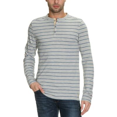 Ilias henley l/s / 1957805430 Tommy Hilfiger Ilias Henley Koszulka męska, Szary (Lt Grey Heather 038/Ensign Blue Eur), L Ilias henley l/s / 1957805430 Tommy Hilfiger Ilias Henley Koszulka męska, Szary (Lt Grey Heather 038/Ensign Blue Eur), L