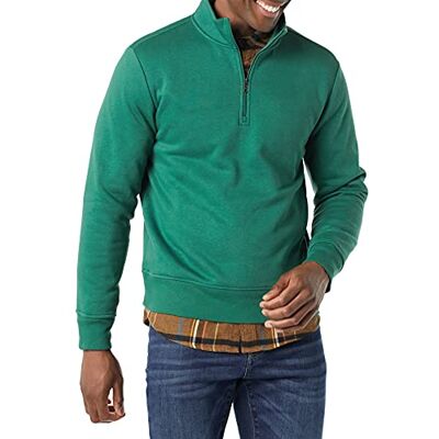 AEM20051F21-GrnNG-Small Amazon Essentials Men's Bluza polarowa z długim rękawem i krótkim zamkiem, Zielony, S AEM20051F21-GrnNG-Small Amazon Essentials Men's Bluza polarowa z długim rękawem i krótkim zamkiem, Zielony, S
