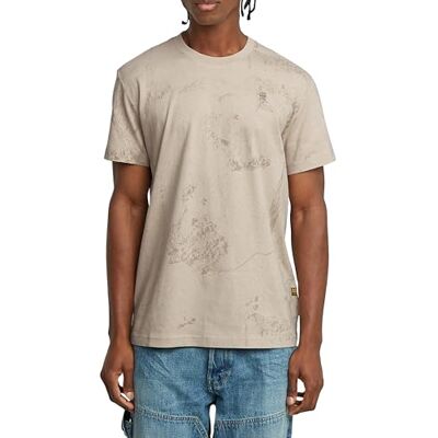 D25973 G-STAR RAW Wash Ao R T t-shirt męski, Wielokolorowy (Dk Brick Concrete -c338-h342), XS D25973 G-STAR RAW Wash Ao R T t-shirt męski, Wielokolorowy (Dk Brick Concrete -c338-h342), XS