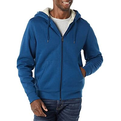 MAE50004FL18-Dark TealB-X-Large Amazon Essentials Men's Bluza polarowa z kapturem z podszewką Sherpa, Ciemnoniebieski, XL MAE50004FL18-Dark TealB-X-Large Amazon Essentials Men's Bluza polarowa z kapturem z podszewką Sherpa, Ciemnoniebieski, XL