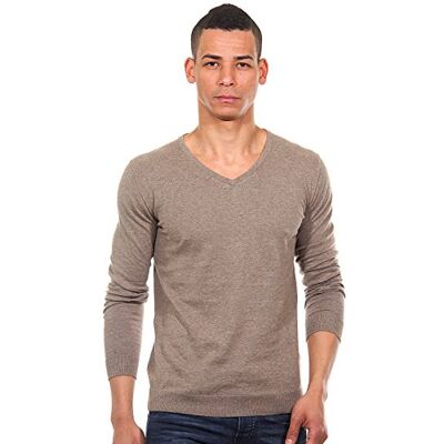 16030513-Grey SELECTED HOMME Tower aus Cotton V-Neck Noos ID Sweter Męski, Brązowy (Braun (Walnut 18-1112 Tcx)), XXL 16030513-Grey SELECTED HOMME Tower aus Cotton V-Neck Noos ID Sweter Męski, Brązowy (Braun (Walnut 18-1112 Tcx)), XXL
