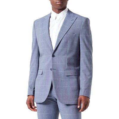 16092403 SELECTED HOMME Męska marynarka Slhslim-liam Blue Check Blz Flex, niebieski, 44 16092403 SELECTED HOMME Męska marynarka Slhslim-liam Blue Check Blz Flex, niebieski, 44