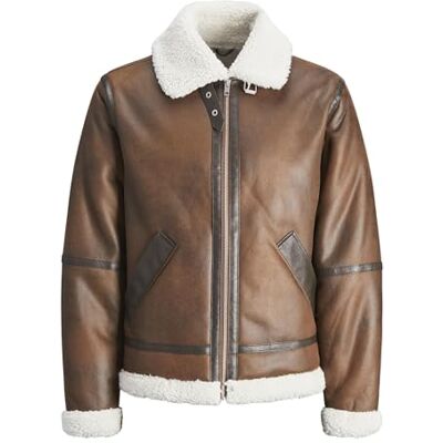 12261819 Jack&JONES JORCOLE Aviator kurtka męska, czekoladowa brązowa, XS, czekoladowobrązowy, XS 12261819 Jack&JONES JORCOLE Aviator kurtka męska, czekoladowa brązowa, XS, czekoladowobrązowy, XS