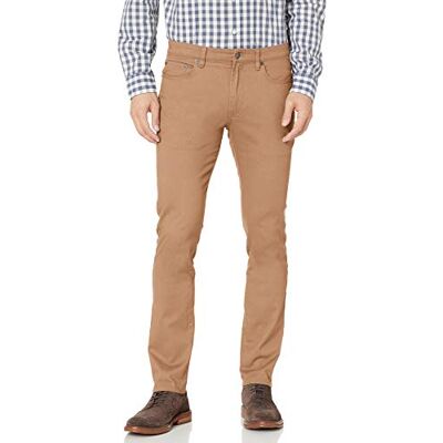 AE1908214-DK-33W x 29L Amazon Essentials Męskie spodnie Skinny-Fit 5-kieszeniowe ze stretchem diagonalnym, ciemny khaki brązowy, 33W x 29L AE1908214-DK-33W x 29L Amazon Essentials Męskie spodnie Skinny-Fit 5-kieszeniowe ze stretchem diagonalnym, ciemny khaki brązowy, 33W x 29L