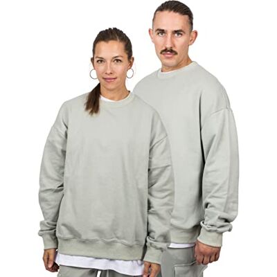 BS-LUX-0015-S Blackskies Oversize Heavyweight Crewneck Sweater Streetwear luksusowy sweter męski damski sweter bluza sweter sweter sweter, Sage Green, S BS-LUX-0015-S Blackskies Oversize Heavyweight Crewneck Sweater Streetwear luksusowy sweter męski damski sweter bluza sweter sweter sweter, Sage Green, S
